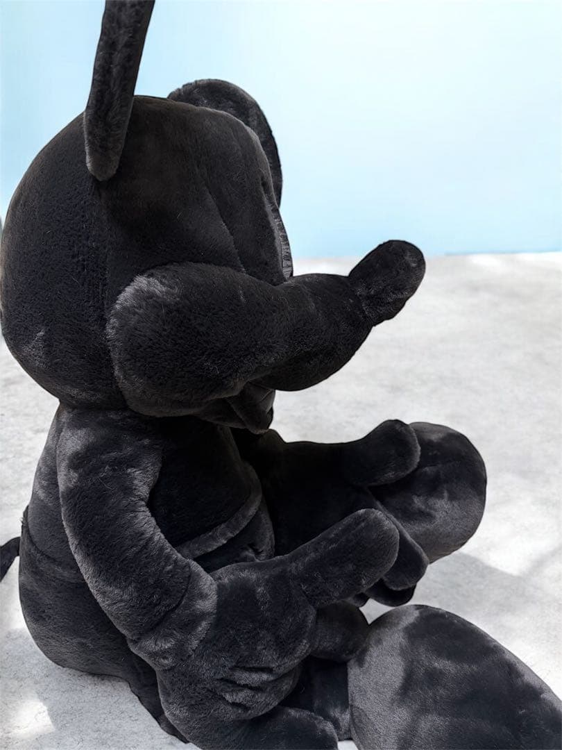 ミッキーマウス 100cmぬいぐるみ 白黒セットブランケット付