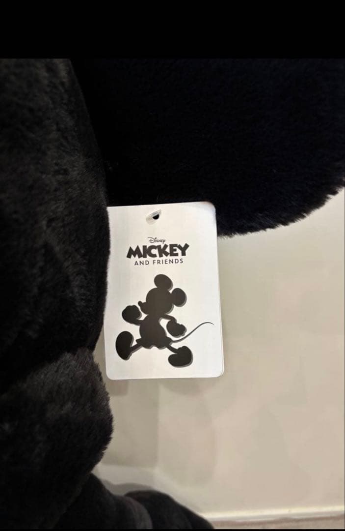 ミッキーマウス 100cmぬいぐるみ 白黒セットブランケット付
