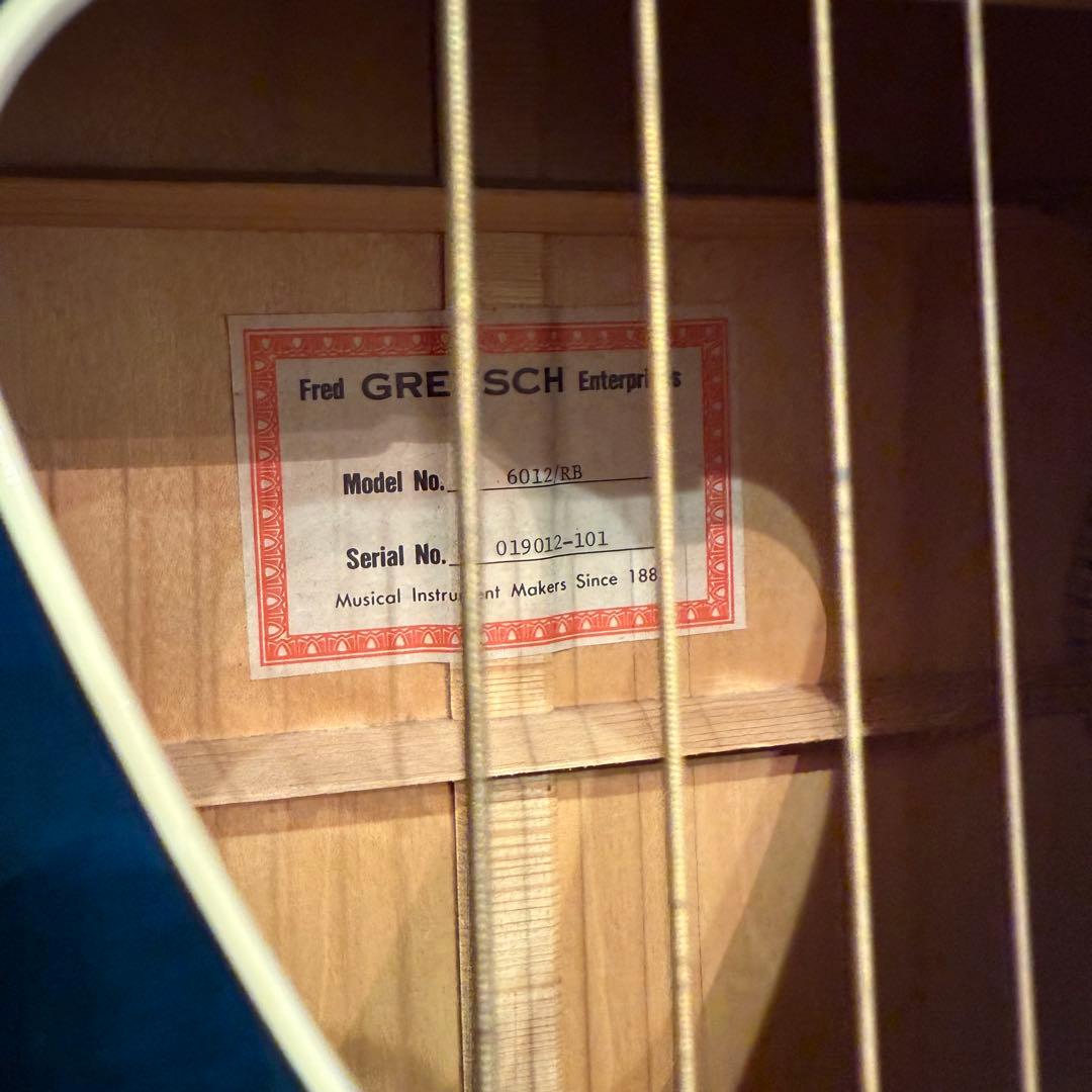 GRETSCH 6012 ランチャー青 ハードケース付き　レア