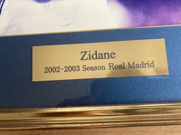 ジダン 直筆サイン額装フォト ジョージベスト社 レアルマドリード