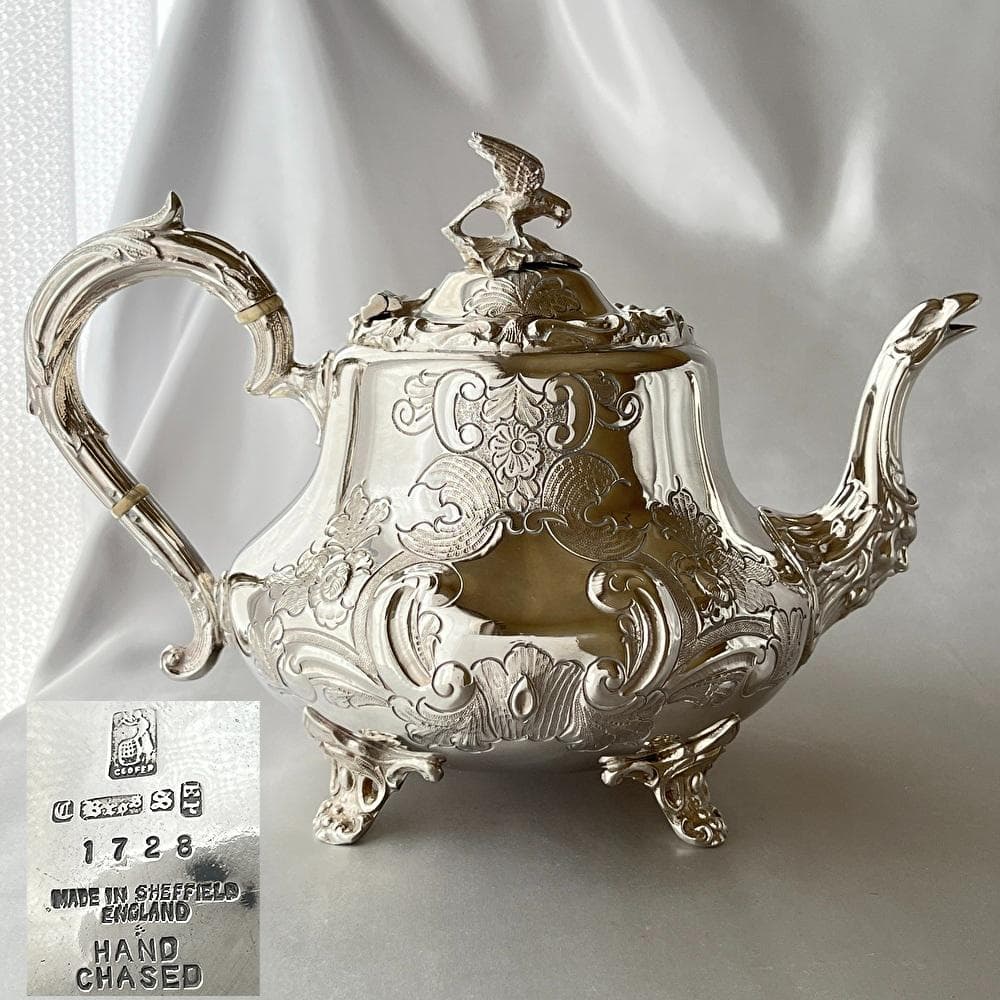 【Cooper Brothers】 ファルコンとマスカロン ティーセット 4点