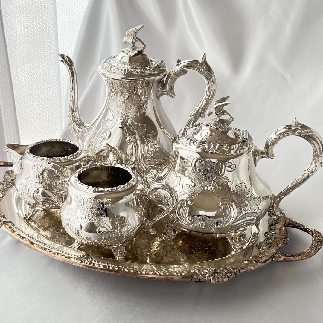 【Cooper Brothers】 ファルコンとマスカロン ティーセット 4点