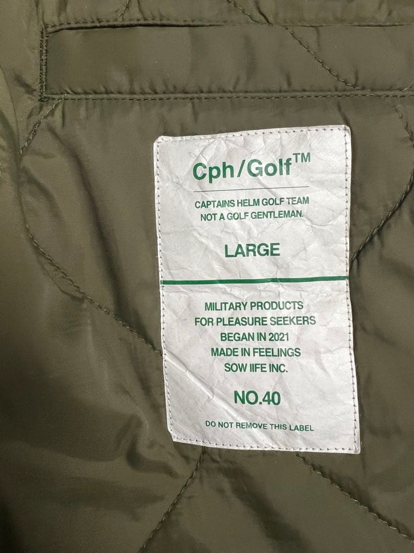 Captains Helm Golf 防寒中綿 セットアップ　オリーブ　L