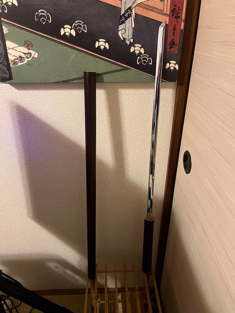 座頭市 仕込み 杖 楕円茶鞘 模造刀 仕込み刀 レプリカ