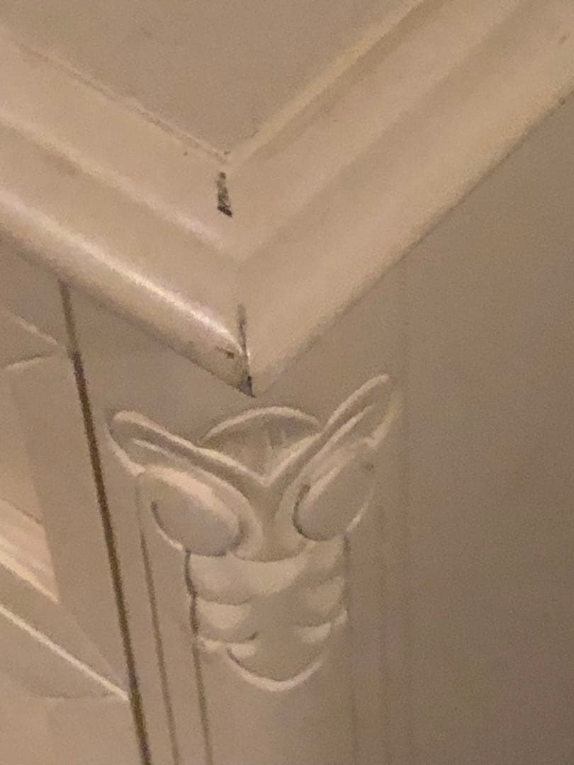 希少♦️猫脚 アンティーク♦️両袖 テーブル&ダマスク 木彫りミラー♦️2点♦️送料込