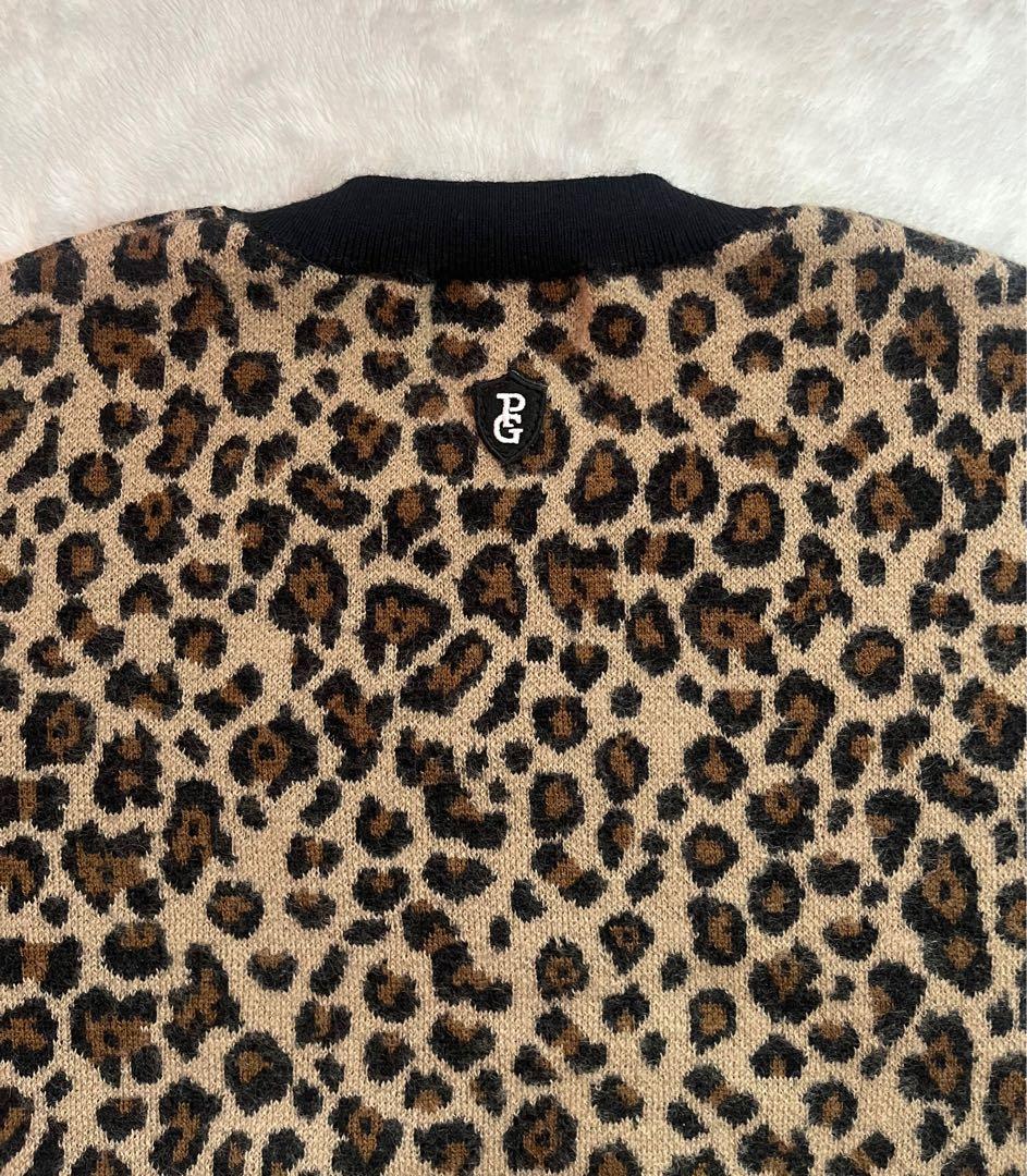 パーリーゲイツ レオパード柄 カシミヤ混ニット