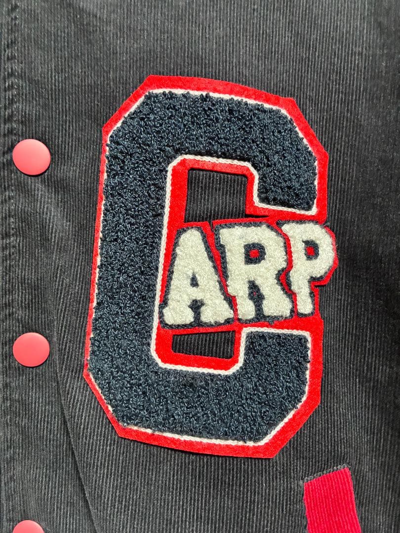 限定 完売 広島東洋カープ コーデュロイ スタジャン 紺色 Sサイズ CARP