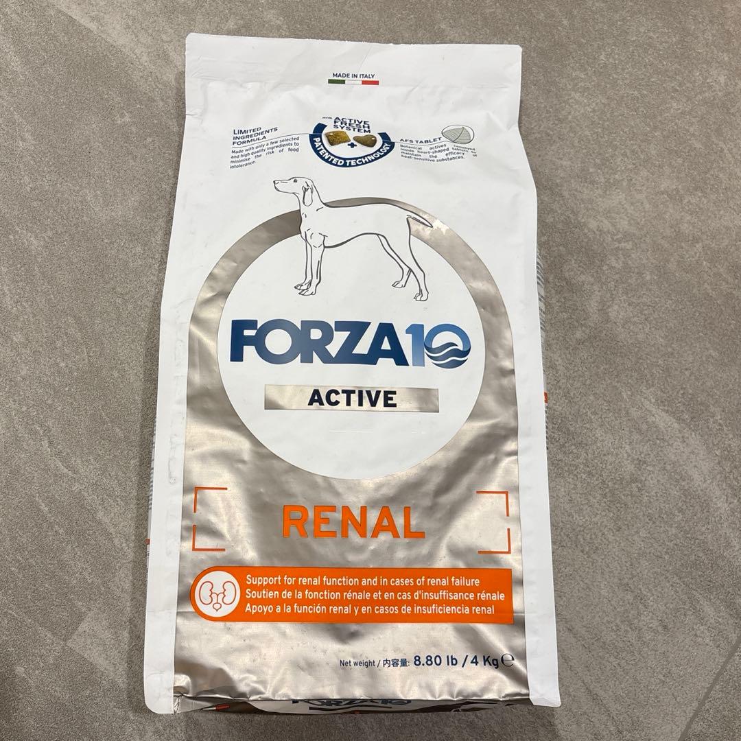 新品未開封 FORZA10 Renal Active dog 腎臓4kg 中粒