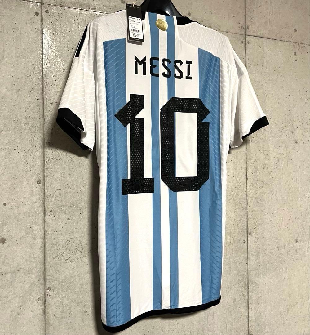 【新品/タグ付き】2022カタールW杯アルゼンチン代表♯10メッシ【XLサイズ】