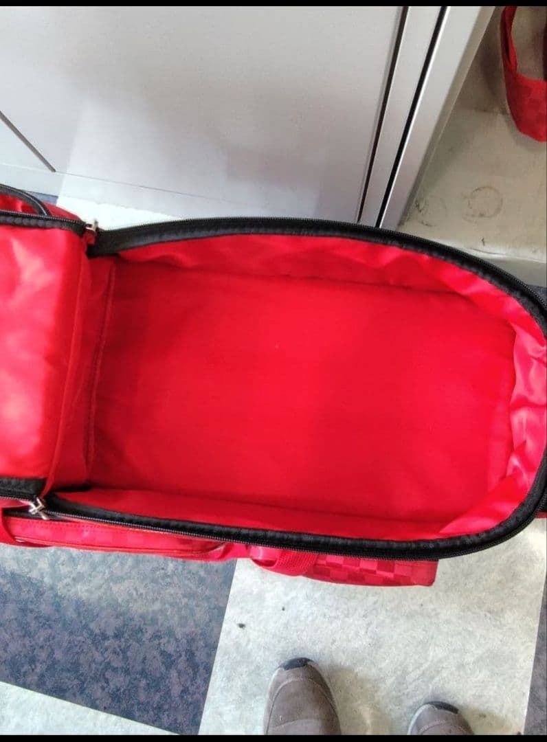 ストーム3ボールバッグ赤　耐熱バッグ3個、アクセサリーバッグ、シングルバッグ