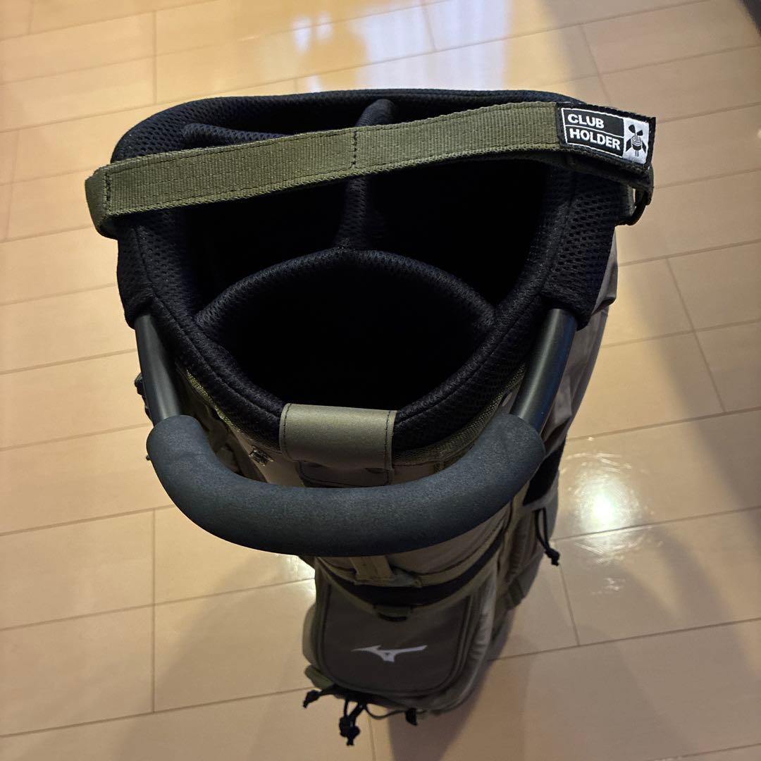 キャディバッグ ミズノ FLOTT 　垂直方向に背負えます　電車移動楽