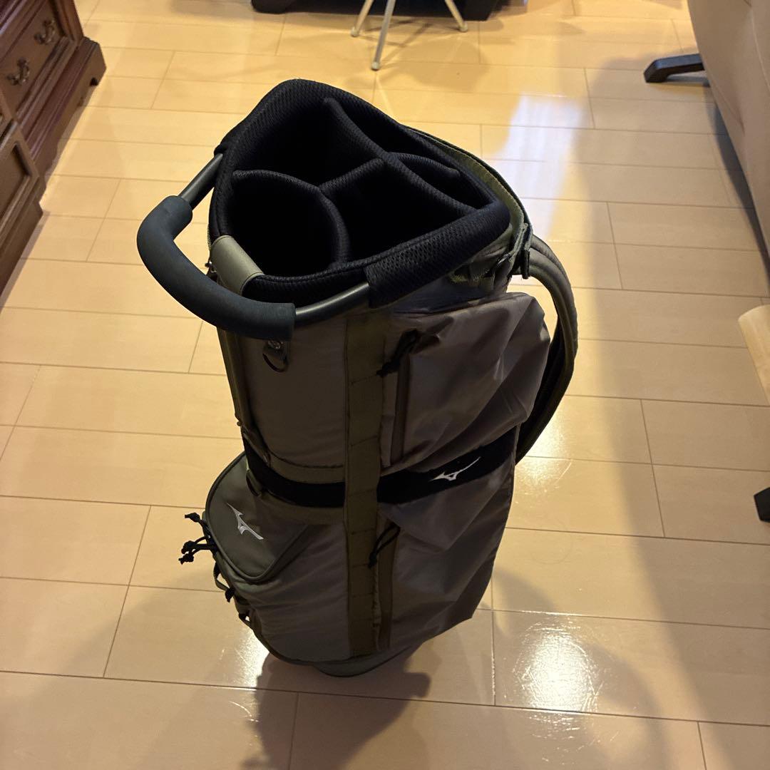 キャディバッグ ミズノ FLOTT 　垂直方向に背負えます　電車移動楽