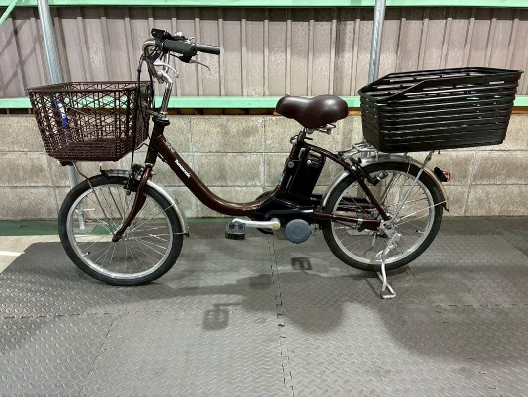 №8701 電動自転車パナソニックビビL.S 20インチ✨大容量リアバスケット✨