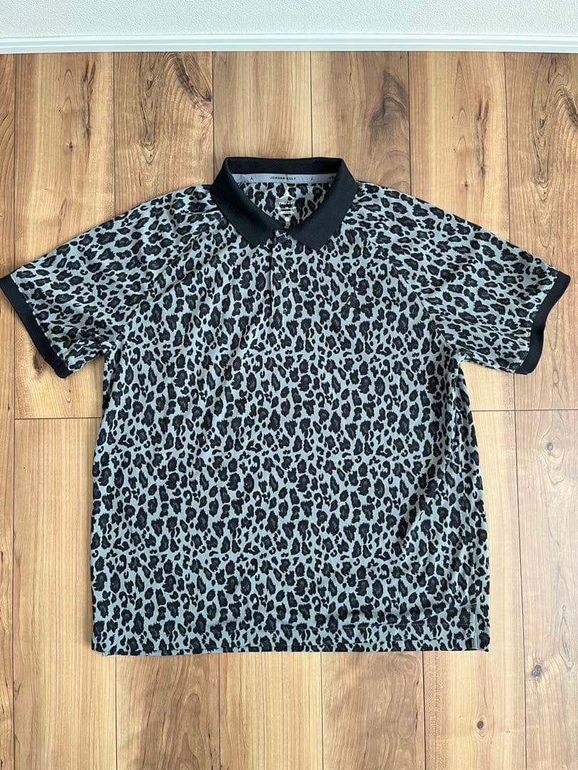 【美品】ジョーダンDri-FIT スポーツ ゴルフポロシャツ ヒョウ柄
