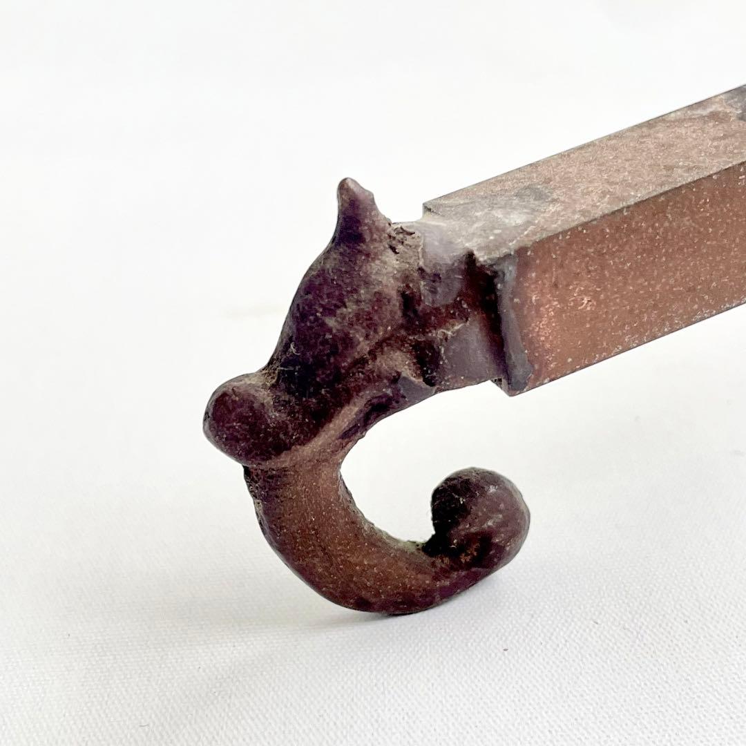 銅製 矢立 筆記具 布袋 アンティーク 骨董 大きいサイズ