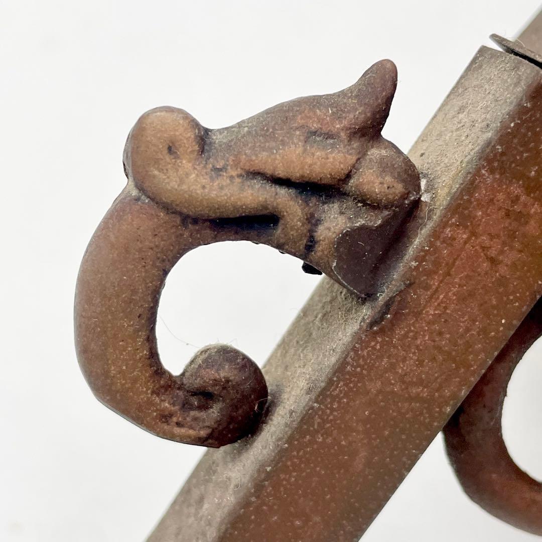 銅製 矢立 筆記具 布袋 アンティーク 骨董 大きいサイズ