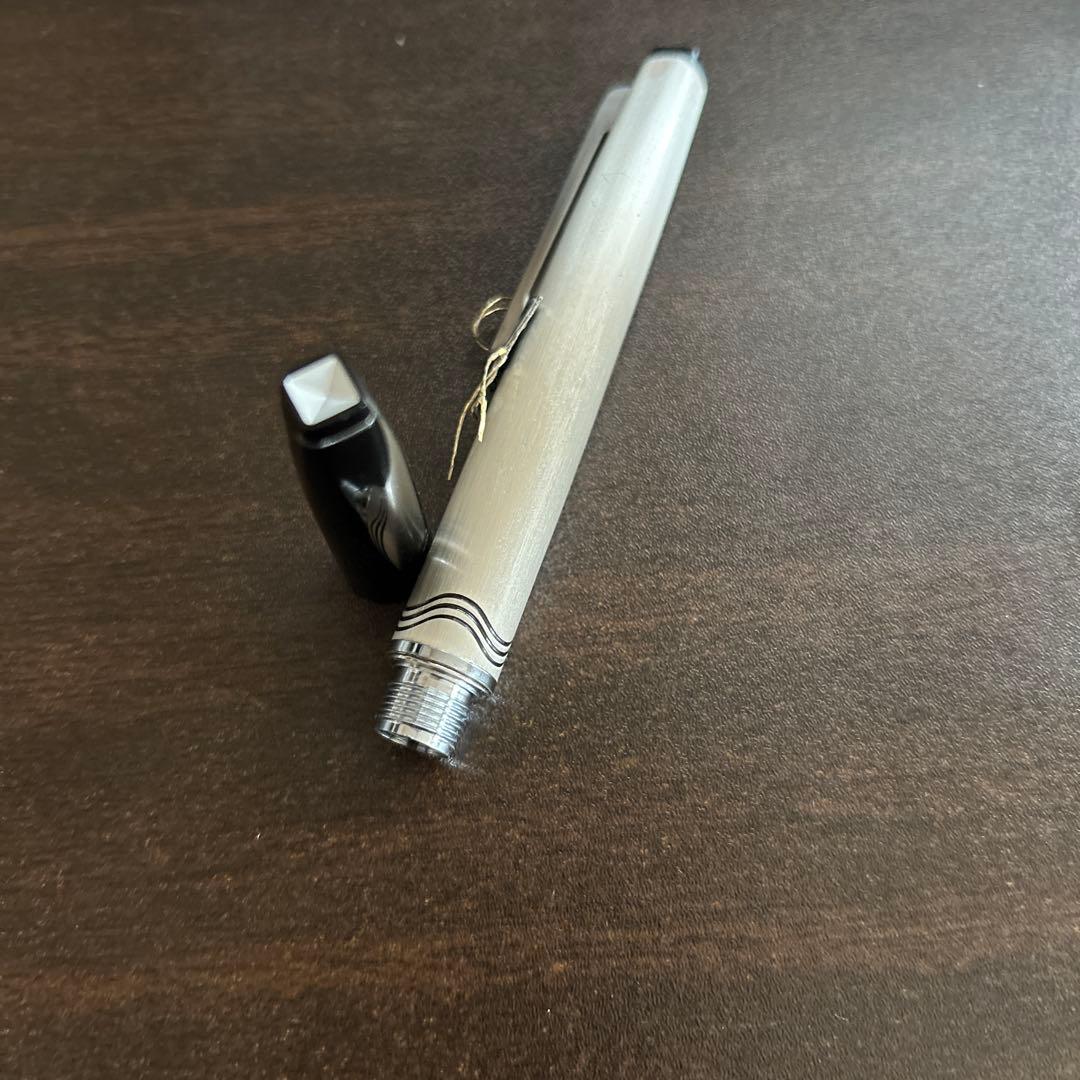 Platinum プラチナ　万年筆　ショート　ヘアライン　ビンテージ　22金