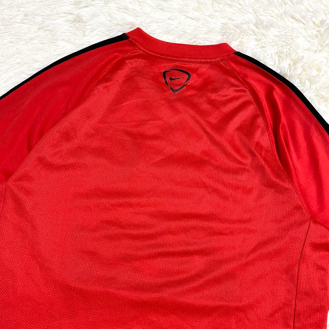 ナイキ　マンチェスターU　ゲームシャツ　Tシャツ　刺繍ロゴ　レッド　L