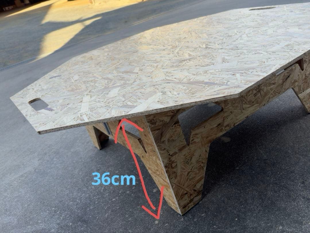 八角形テーブル OSBボード　オクタゴンテーブル　ヘキサテーブル