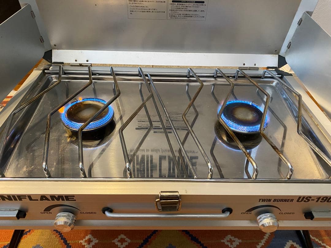 【値下げ】UNIFLAME US-1900 ツーバーナーコンロコールマンケース付