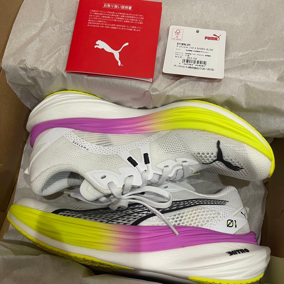 《極美品》PUMA DEVIATE NITRO 3 EKIDEN25.0cm