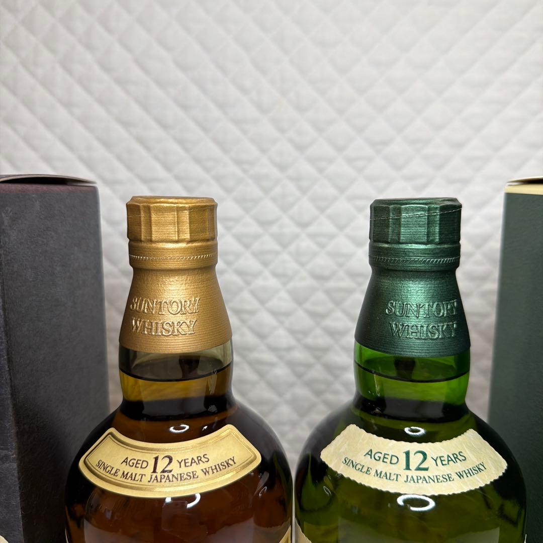 ☆サントリーシングルモルトウイスキー山崎12年・白州 12年 2本セット☆