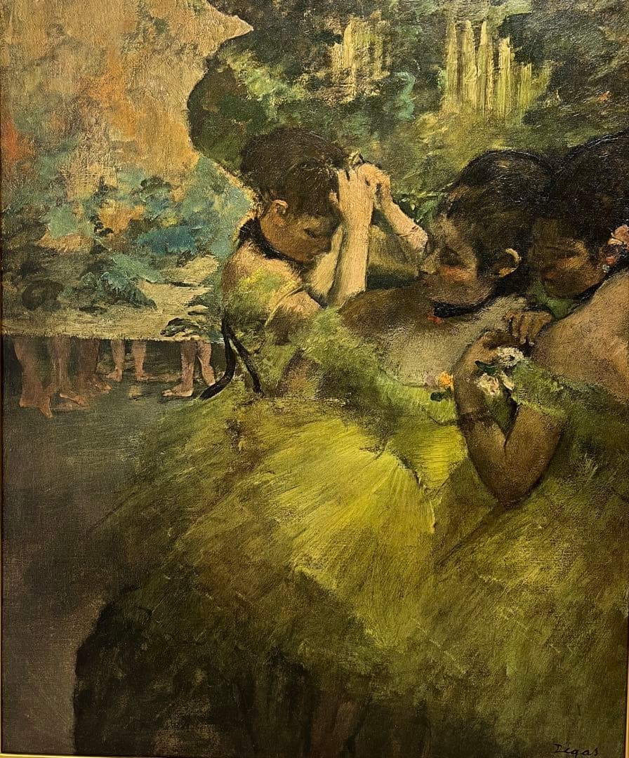 人物画 金色フレーム 署名入り