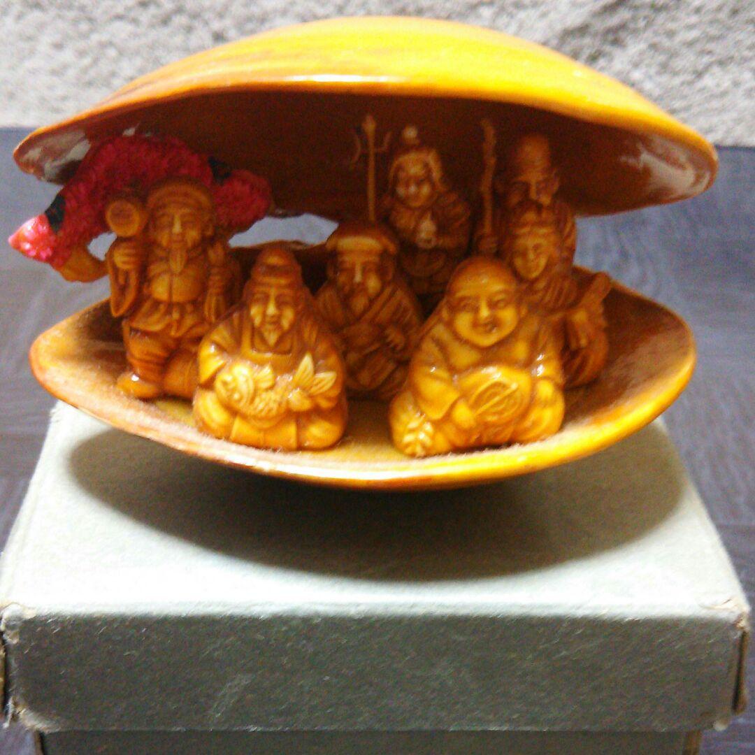 成田山  七福神 木彫