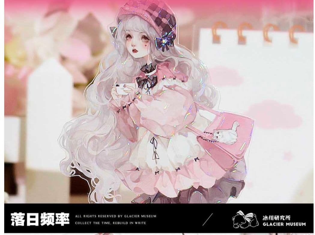 J1091＃落日频率(贝壳光)冰川切り売り海外人物マステ女の子