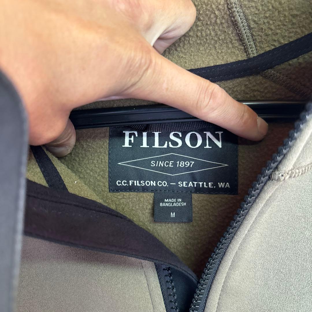 美品！　フィルソン プルオーバー　フリースジャケット 裏起毛 エルボーパッチ　L