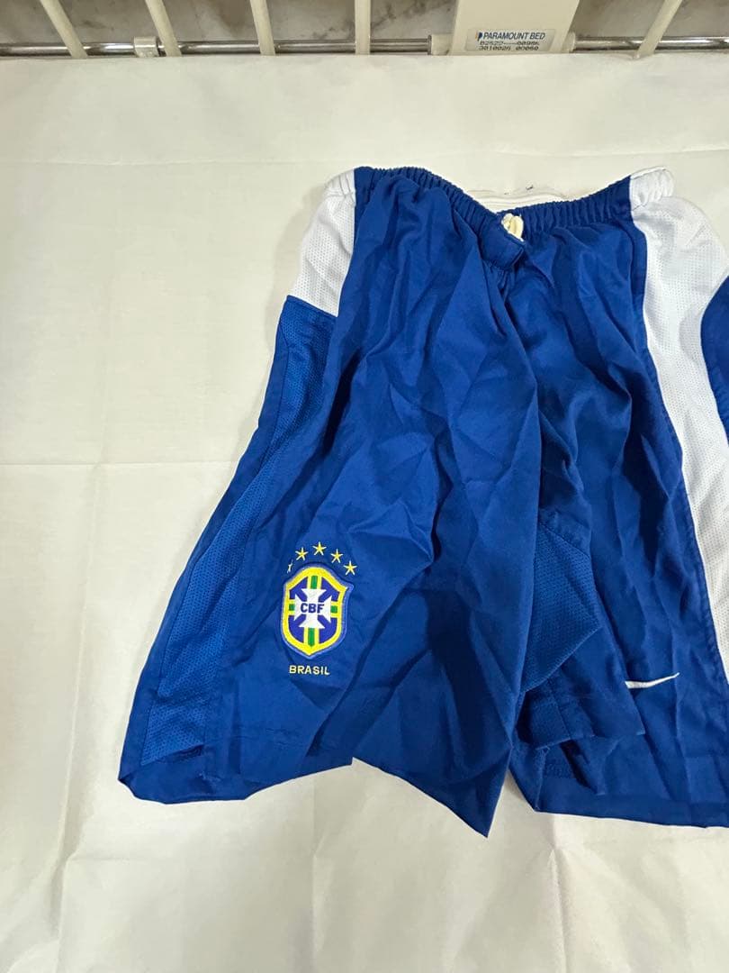 超貴重‼️ ブラジル代表　選手実使用TRパンツ　ブルー US・M