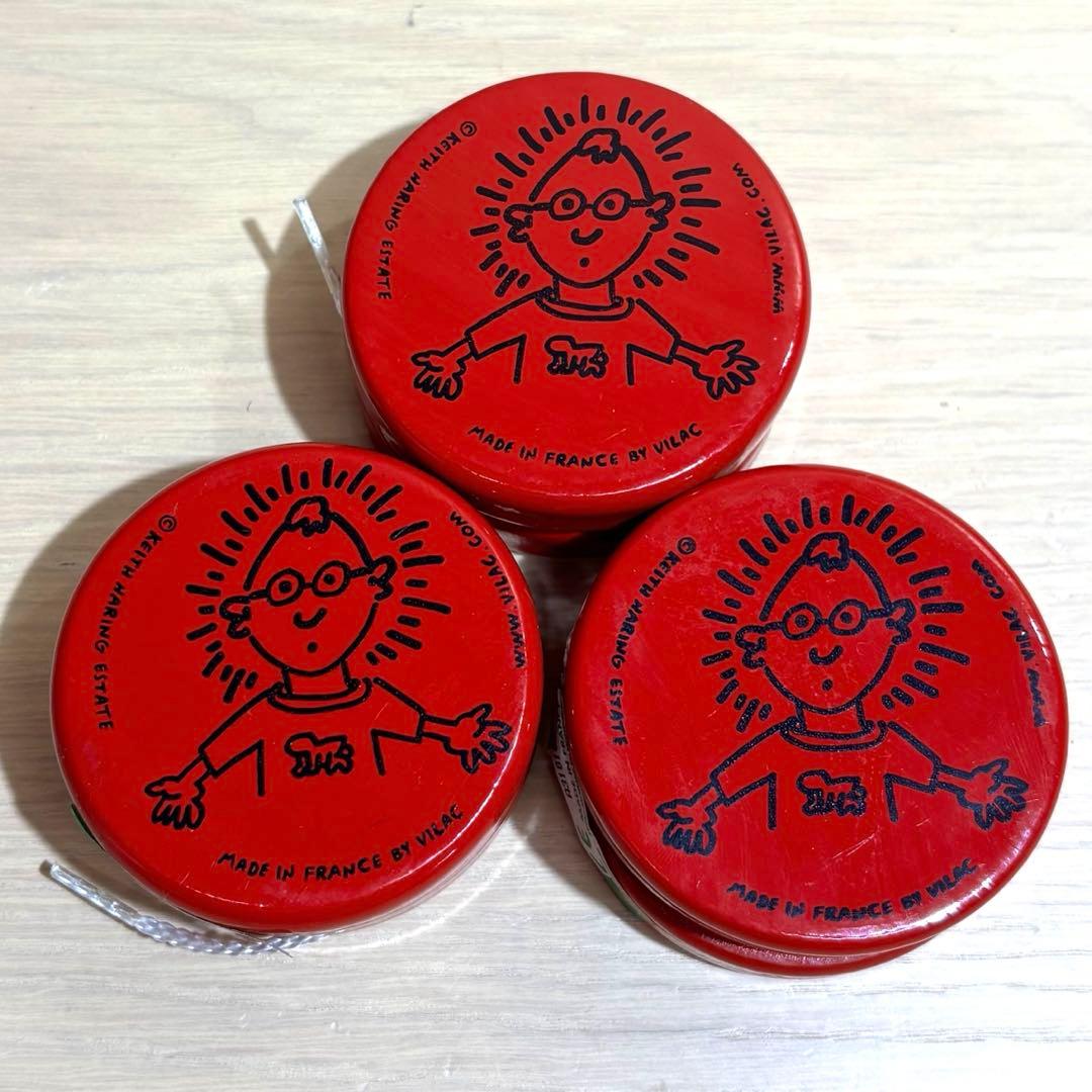 新品未使用 キースヘリング Keith Haring 木製ヨーヨー 3点
