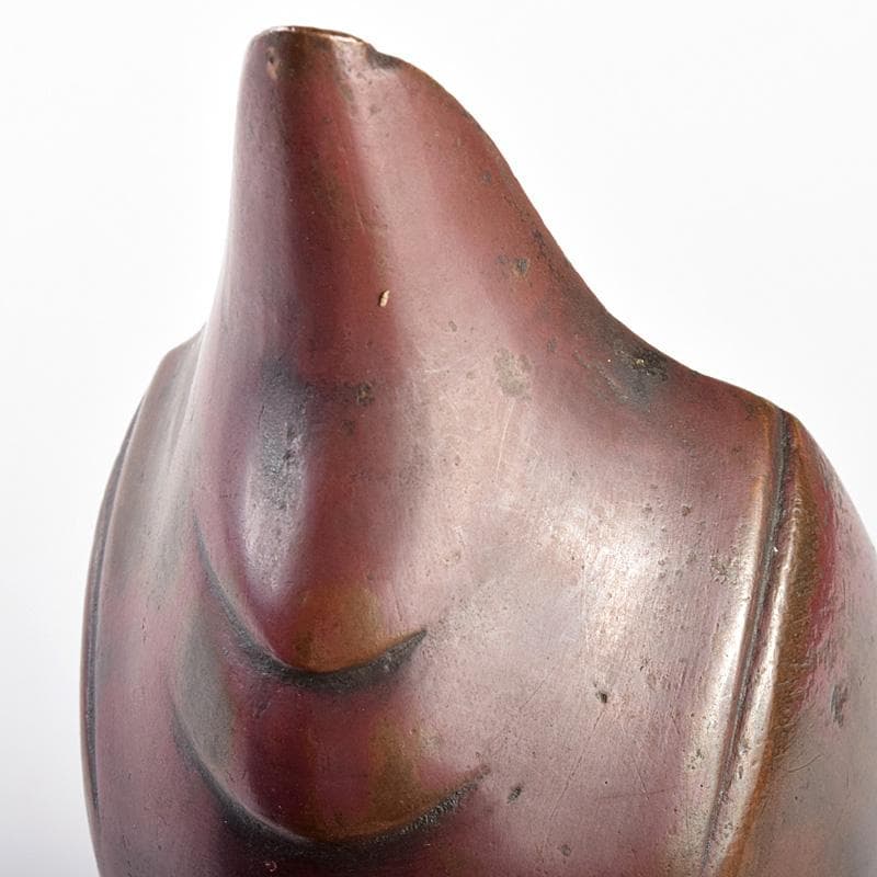 中国　紫斑銅　神獣持ち手　爵　N　R5072