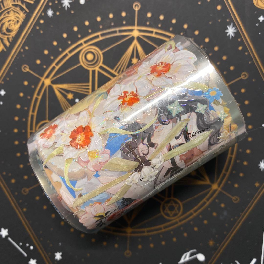 【E】海外　10m巻　貝殻光マスキングテープ　人物系/動物装飾系