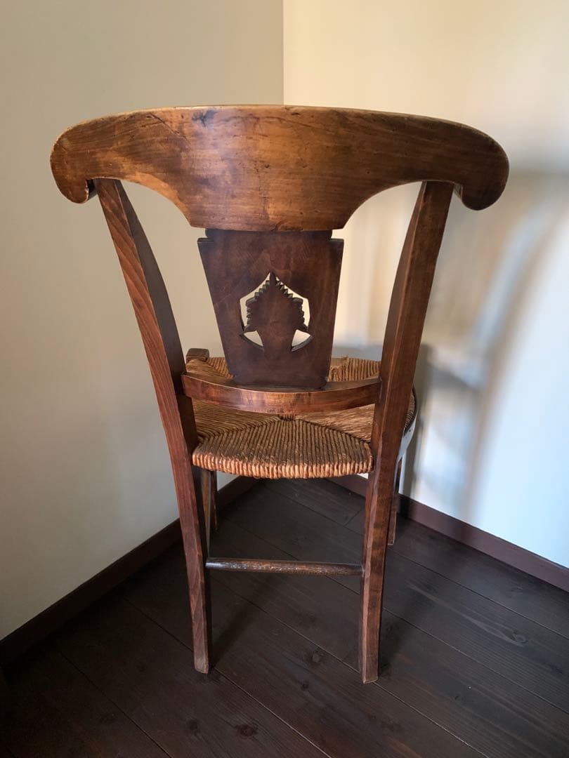 ②1920年代 フランス アンティーク アルザスチェア 彫刻 椅子 希少