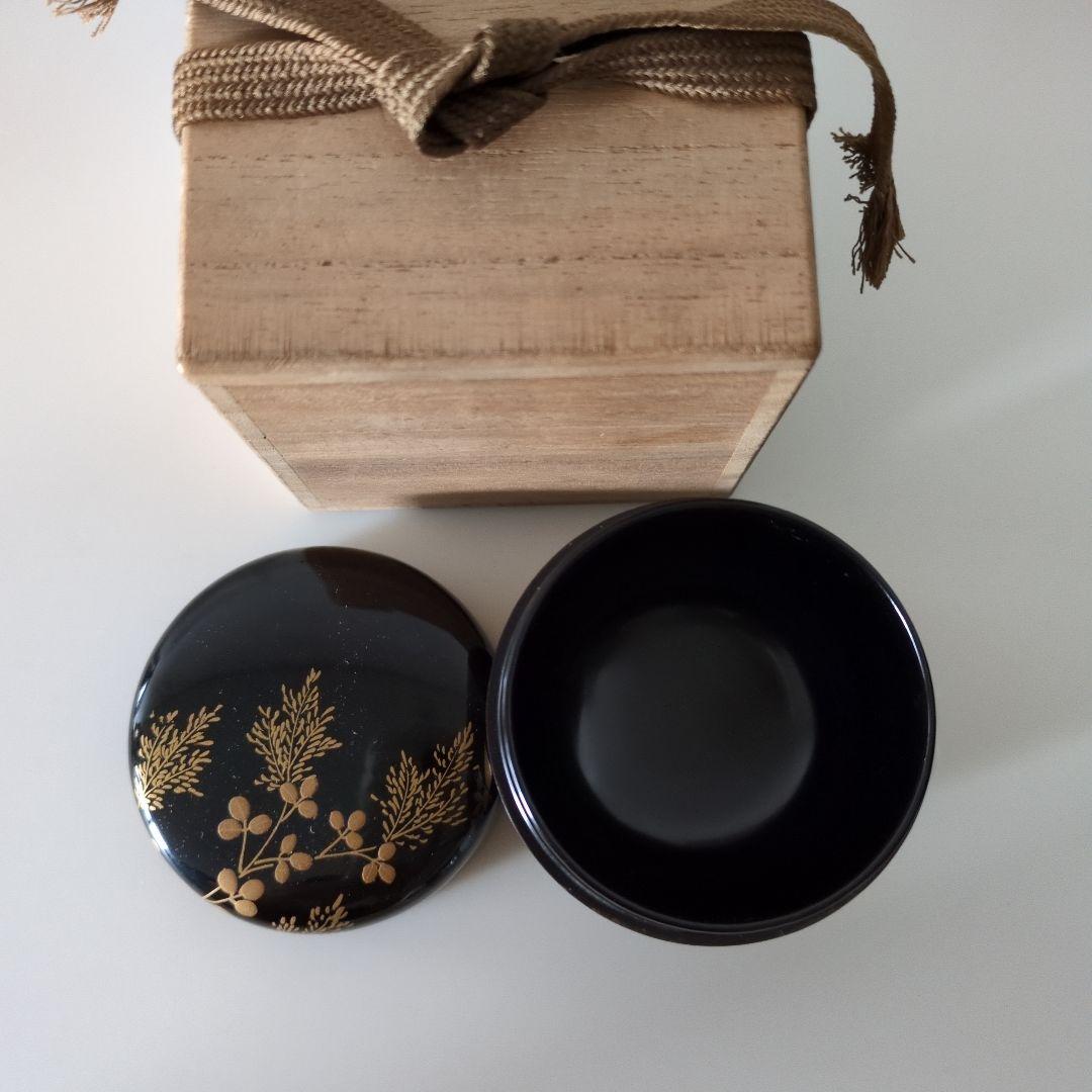 【美品】山中塗 棗 蒔絵 共箱付き 茶道具