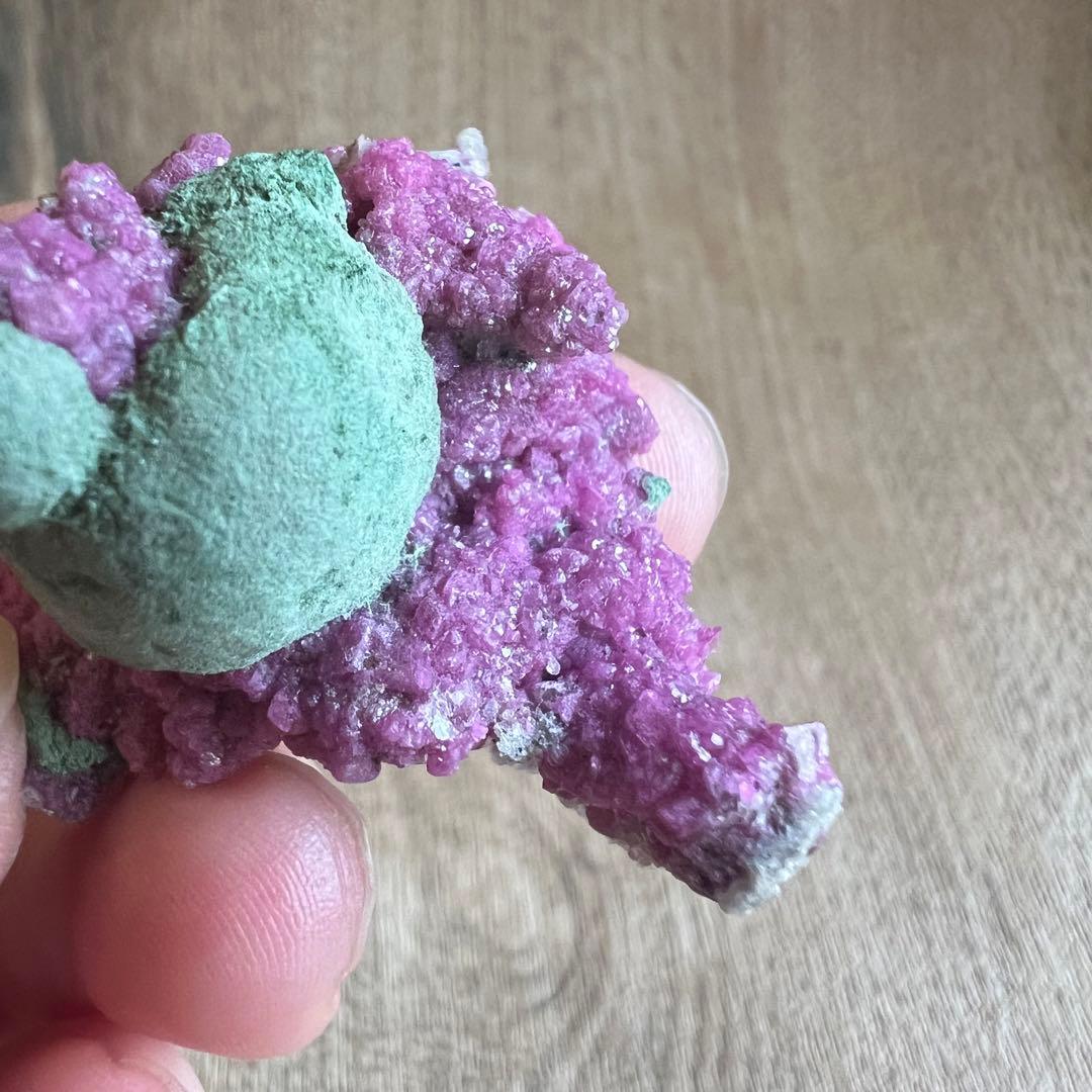 コバルトカルサイト マラカイト ③ 共生 鉱物 標本 原石