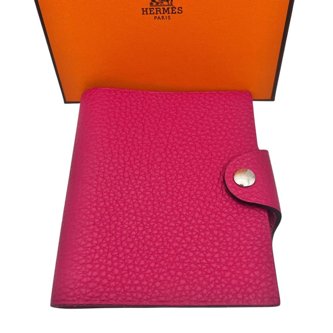 美品✨エルメス　ユリス　ノートブックカバー　トゴレザー　ミニ　ピンク