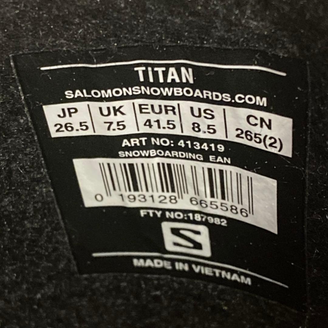 【未使用に近い美品_即日発送】SALOMON スノボTITAN 26.5cm