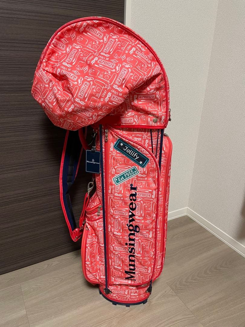 【メロンパン】Munsingwear 赤 キャディバッグ