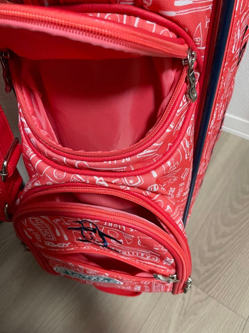 【メロンパン】Munsingwear 赤 キャディバッグ