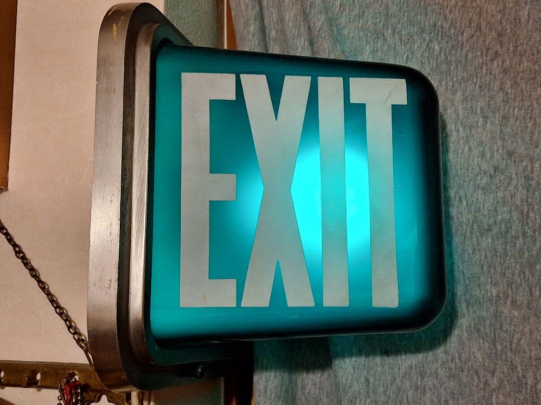 1900's アンティーク ヴィンテージ EXIT ランプ オリジナル アメリカ