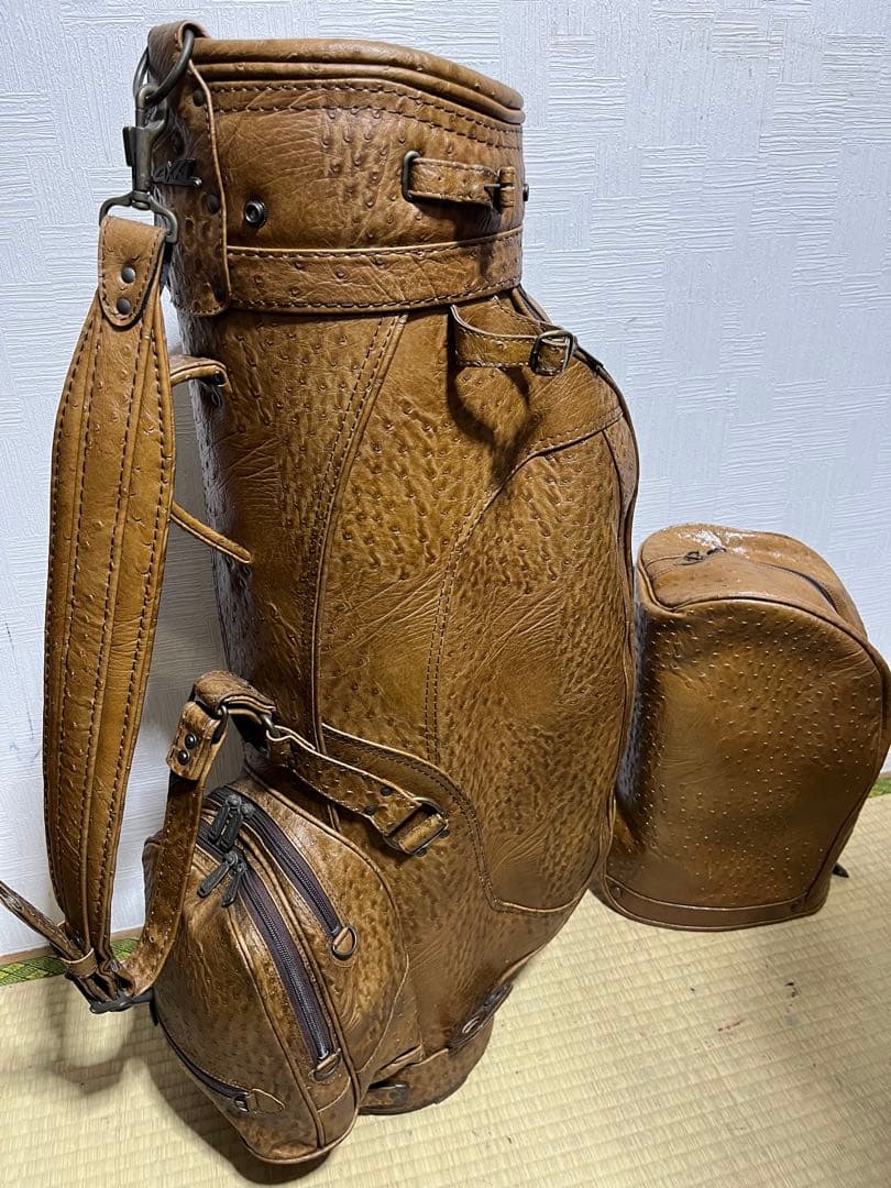 稀少品!　AXEL　アクセル　オストリッチ　キャディバッグーフード付属