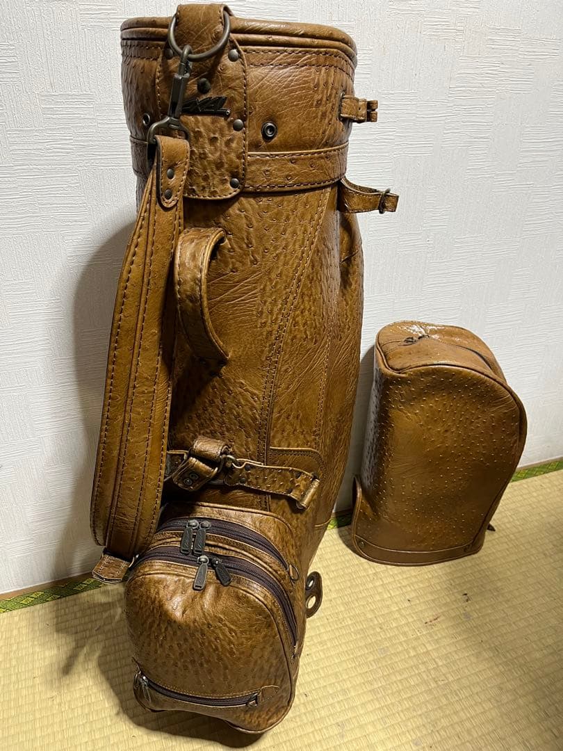 稀少品!　AXEL　アクセル　オストリッチ　キャディバッグーフード付属