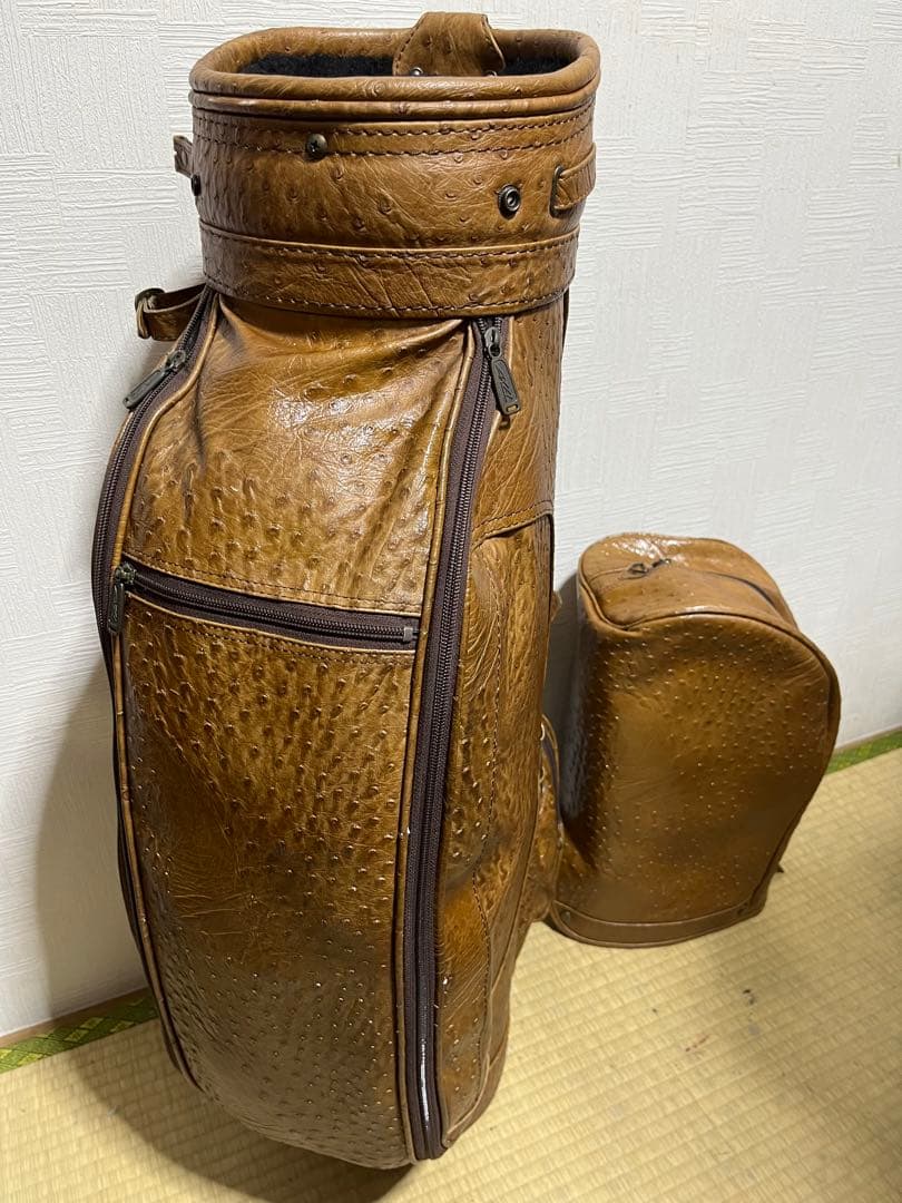 稀少品!　AXEL　アクセル　オストリッチ　キャディバッグーフード付属