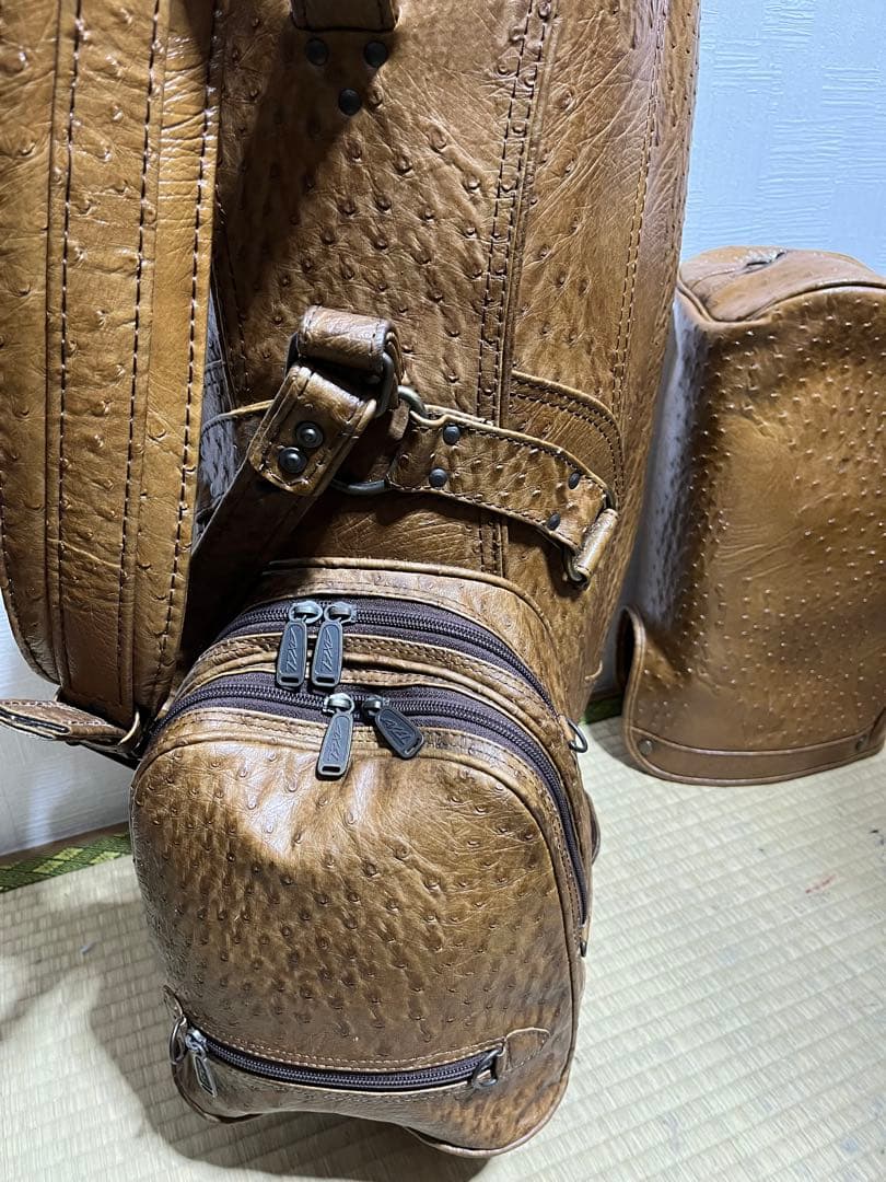 稀少品!　AXEL　アクセル　オストリッチ　キャディバッグーフード付属