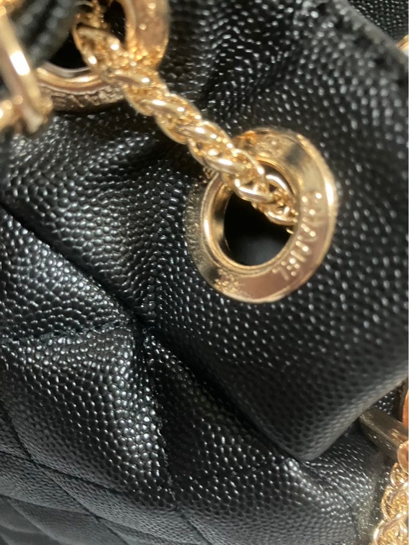 ショルダーバッグ　シャネル　ノベルティ　巾着バッグ　レザー　3way VIP