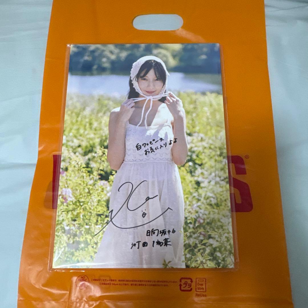 BL様 河田陽菜 写真集 テイクオフ 直筆サイン入りパネル