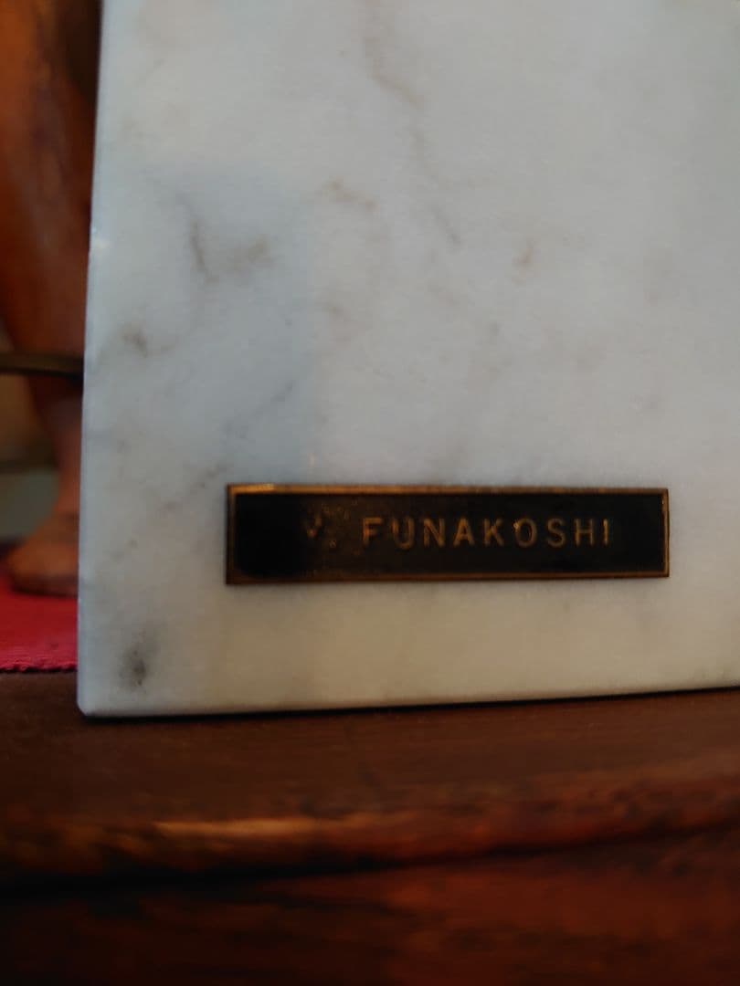 Y.FUNAKOSHI 少女「アンナ」ブロンズ頭像 大理石