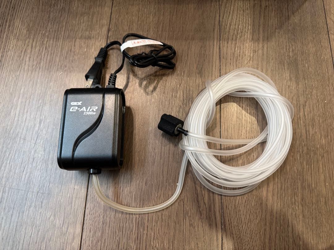 中型ガラス水槽とGEXフィルター・エアポンプセット